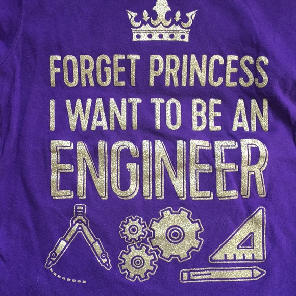 The Children’s Place “Forget Princess” Girls Short Sleeve Tee Shirt: Size 4 - Picture 2 of 6